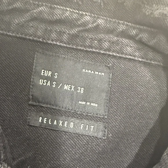 Zara Men's Distressed Black Shirt Jacket - Picture 2 of 3